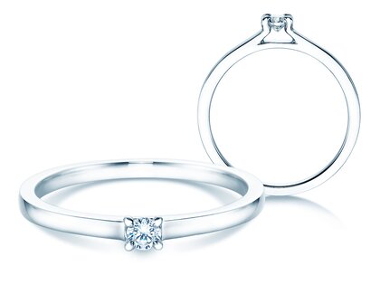 Anello di Fidanzamento Modern in argento 925/- con diamante 0,07ct H/SI