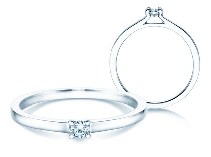 Anello di Fidanzamento Modern in argento 925/- con diamante 0,07ct G/SI