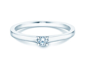 Anello di Fidanzamento Modern in 14K oro bianco con diamante 0,10ct G/SI