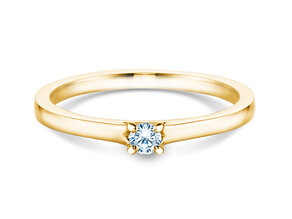 Anello di Fidanzamento Modern in 14K oro giallo con diamante 0,10ct H/SI