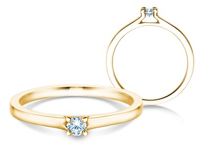 Anello di Fidanzamento Modern in 18K oro giallo con diamante 0,10ct G/SI
