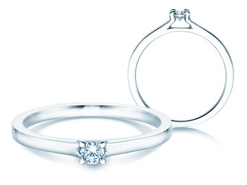 Anello di Fidanzamento Modern in argento 925/- con diamante 0,10ct G/SI