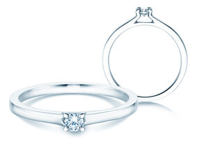 Anello di Fidanzamento Modern in argento 925/- con diamante 0,10ct G/SI