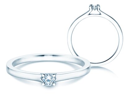 Anello di Fidanzamento Modern in argento 925/- con diamante 0,10ct G/SI