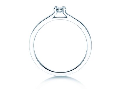Anello di Fidanzamento Modern in 14K oro bianco con diamante 0,10ct G/SI