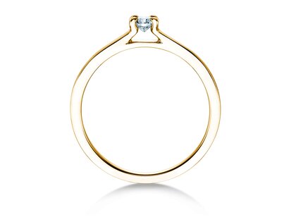 Anello di Fidanzamento Modern in 14K oro giallo con diamante 0,10ct H/SI
