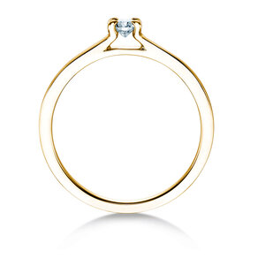 Anello di Fidanzamento Modern in 14K oro giallo con diamante 0,10ct H/SI