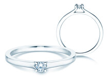 Anello di Fidanzamento Modern in argento 925/- con diamante 0,10ct G/SI