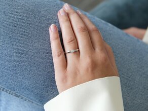 Anello di Fidanzamento Modern in argento 925/- con diamante 0,15ct G/VS