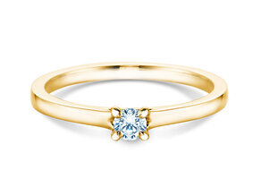 Anello di Fidanzamento Modern in 14K oro giallo con diamante 0,15ct H/SI