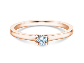 Anello di Fidanzamento Modern in 18K oro rosa con diamante 0,15ct G/SI