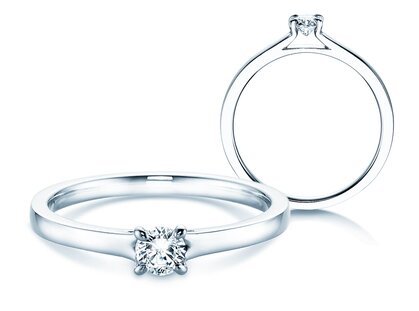 Anello di Fidanzamento Modern in platino 950/- con diamante 0,20ct G/SI