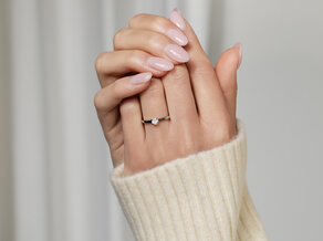 Anello di Fidanzamento Modern in 14K oro bianco con diamante 0,30ct H/SI