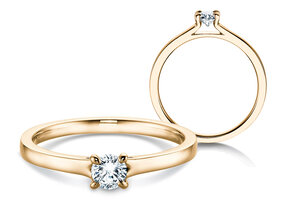 Anello di Fidanzamento Modern in 14K oro giallo con diamante 0,30ct G/SI