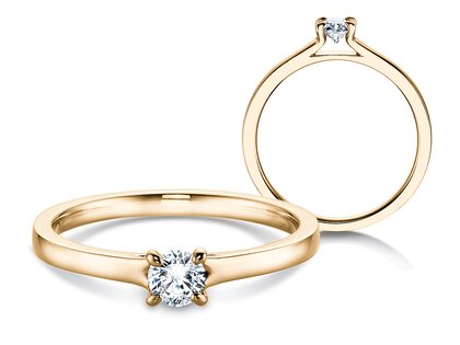 Anello di Fidanzamento Modern in 14K oro giallo con diamante 0,30ct G/SI