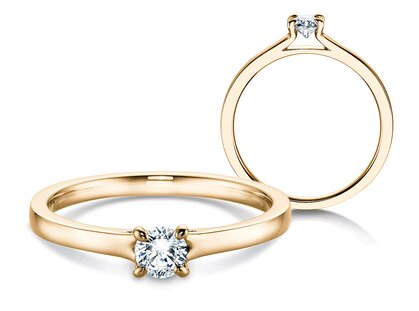 Anello di Fidanzamento Modern in 14K oro giallo con diamante 0,30ct G/SI