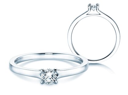 Anello di Fidanzamento Modern in platino 950/- con diamante 0,25ct G/SI
