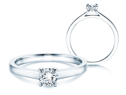 Anello di Fidanzamento Modern in 14K oro bianco con diamante 0,30ct H/SI