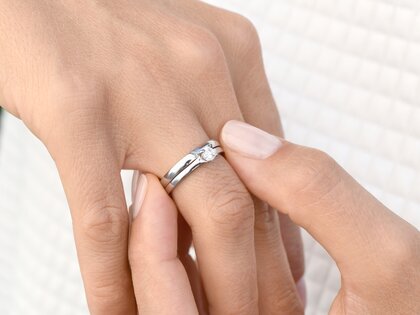 Anello di Fidanzamento Modern in platino