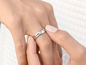 Anello di Fidanzamento Modern in platino