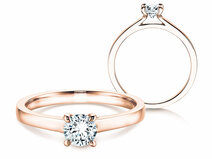 Anello di Fidanzamento Modern in 14K oro rosa con diamante 0,40ct G/SI