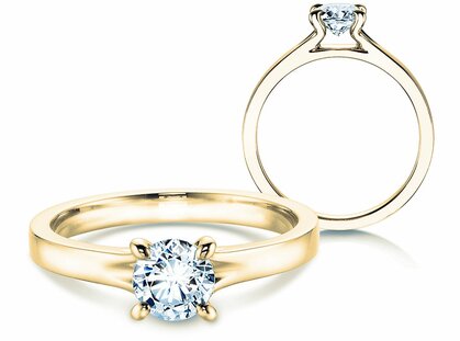 Anello di Fidanzamento Modern in 14K oro giallo con diamante 0,50ct G/SI