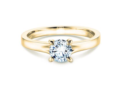 Anello di Fidanzamento Modern in 14K oro giallo con diamante 0,50ct H/SI