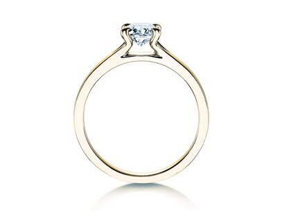Anello di Fidanzamento Modern in 14K oro giallo con diamante 0,50ct H/SI