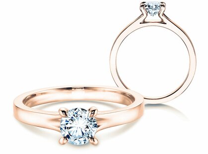 Anello di Fidanzamento Modern in 14K oro rosa con diamante 0,50ct G/SI