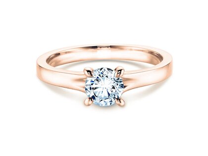 Anello di Fidanzamento Modern in 14K oro rosa con diamante 0,50ct H/SI