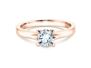 Anello di Fidanzamento Modern in 14K oro rosa con diamante 0,50ct H/SI