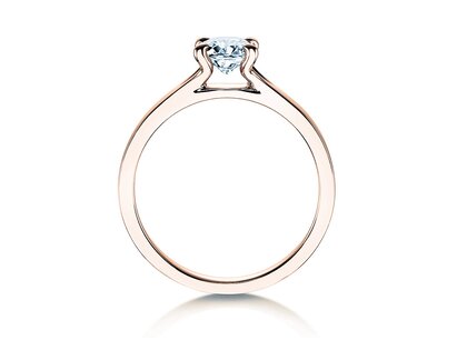 Anello di Fidanzamento Modern in 14K oro rosa con diamante 0,50ct H/SI