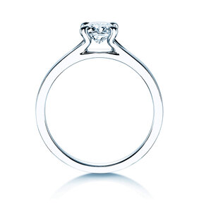 Anello di Fidanzamento Modern in 14K oro bianco con diamante 0,50ct H/SI
