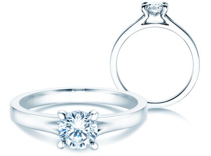 Anello di Fidanzamento Modern in platino 950/- con diamante da laboratorio 0,75ct D/IF