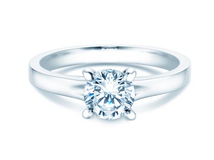 Anello di Fidanzamento Modern in 18K oro bianco con diamante 1,50ct G/IF