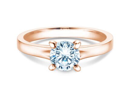 Anello di Fidanzamento Modern in 18K oro rosa con diamante 1,00ct G/SI
