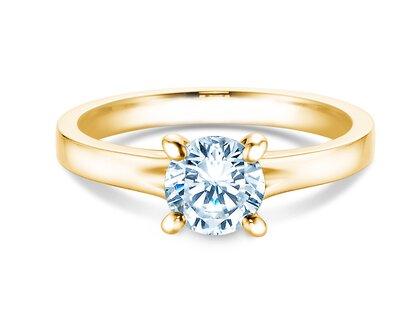 Anello di Fidanzamento Modern in 9K oro giallo con diamante 1,00ct H/SI