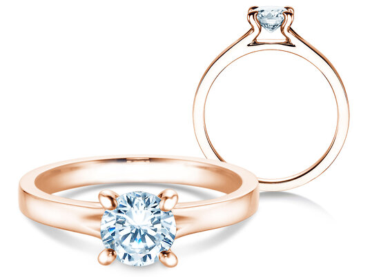 Anello di Fidanzamento Modern in 9K oro bianco con diamante 1,00ct H/SI