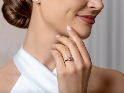 Anello di Fidanzamento Modern in 18K oro giallo con diamante 0,75ct D/IF