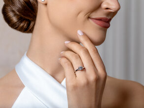 Anello di Fidanzamento Modern in 18K oro giallo con diamante 0,75ct D/IF