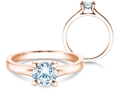 Anello di Fidanzamento Modern in 18K oro rosa con diamante 1,00ct G/SI