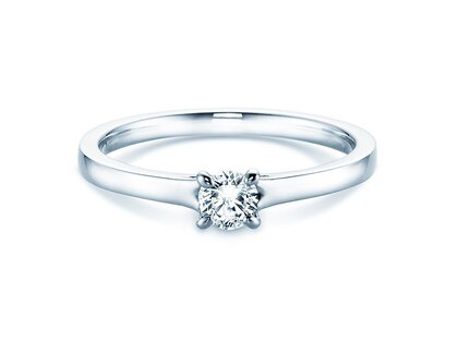 Anello di Fidanzamento Modern in 9K oro bianco con diamante 0,25ct H/SI
