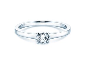 Anello di Fidanzamento Modern in 9K oro bianco con diamante 0,25ct H/SI