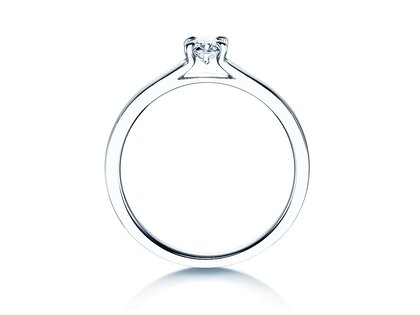 Anello di Fidanzamento Modern in 9K oro bianco con diamante 0,25ct H/SI