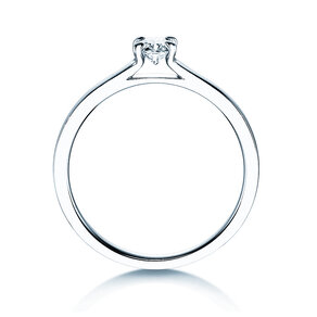 Anello di Fidanzamento Modern in 9K oro bianco con diamante 0,25ct H/SI