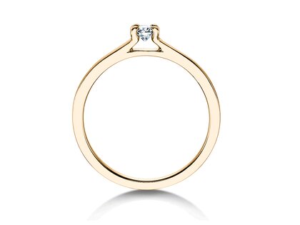 Anello di Fidanzamento Modern in 14K oro giallo con diamante 0,15ct H/SI