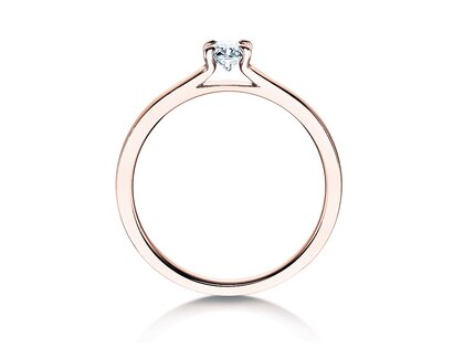Anello di Fidanzamento Modern in 18K oro rosa con diamante 0,15ct G/SI