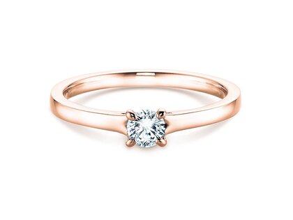 Anello di Fidanzamento Modern in 9K oro rosa con diamante 0,25ct H/SI