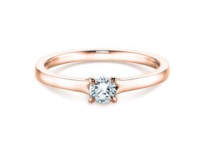 Anello di Fidanzamento Modern in 9K oro rosa con diamante 0,25ct H/SI