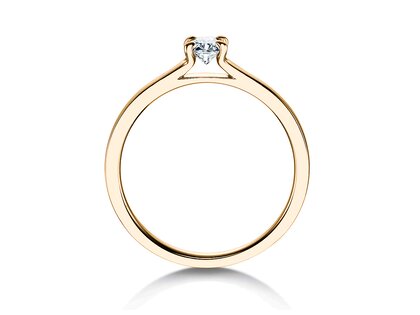 Anello di Fidanzamento Modern in 9K oro giallo con diamante 0,25ct H/SI